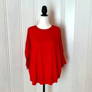 Colourful oversized cropped angora blend top